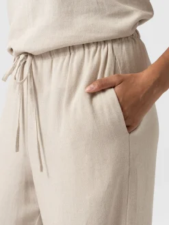 Outlet Saint and Sofia Corinne Linen Pant - Oatmeal