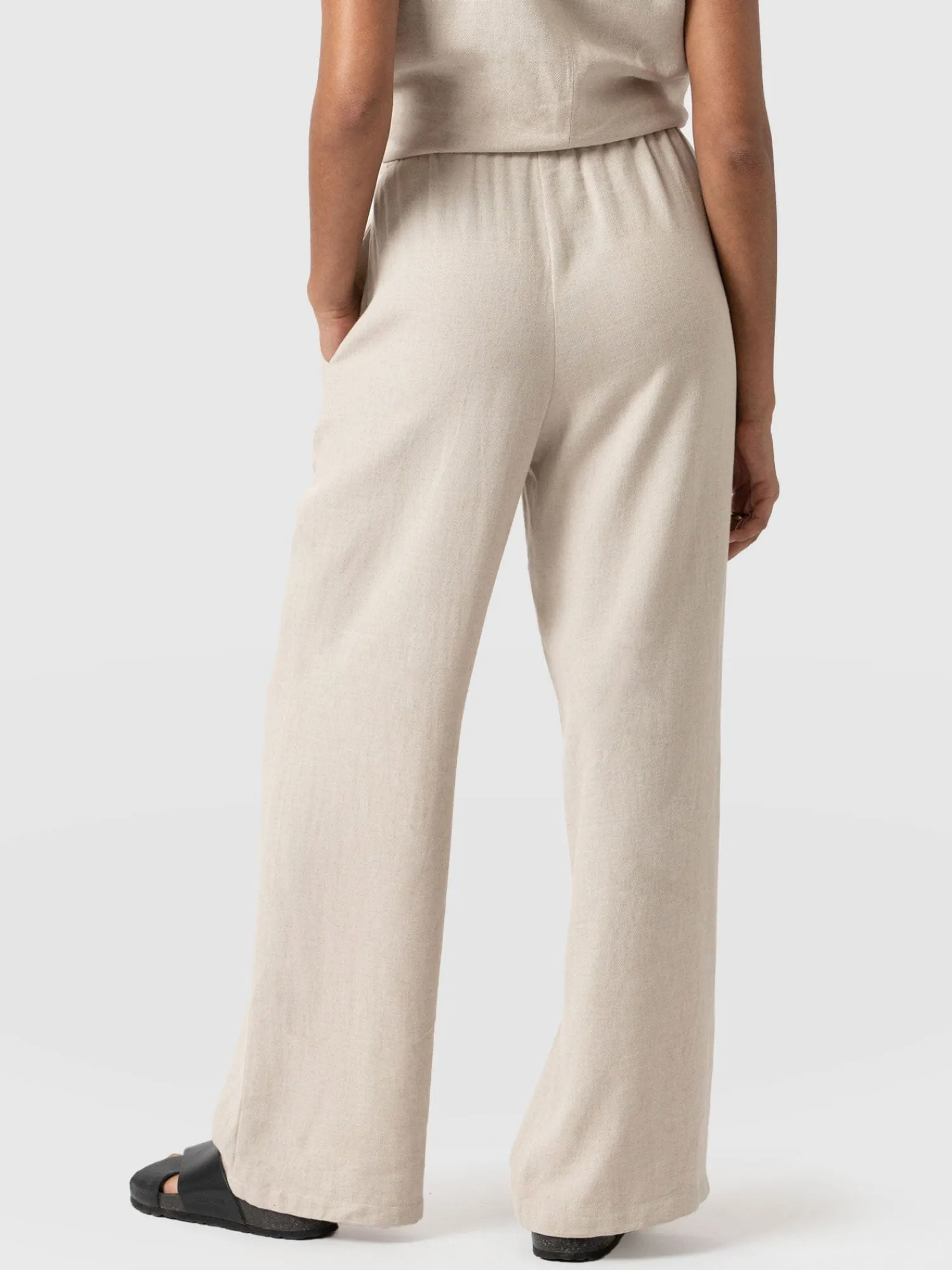 Outlet Saint and Sofia Corinne Linen Pant - Oatmeal