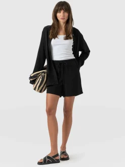 Clearance Saint and Sofia Corinne Linen Short - Black