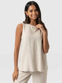 Fashion Saint and Sofia Corinne Linen Tunic - Oatmeal