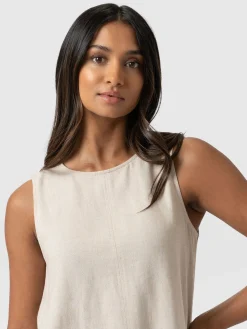 Fashion Saint and Sofia Corinne Linen Tunic - Oatmeal