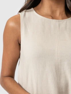 Fashion Saint and Sofia Corinne Linen Tunic - Oatmeal