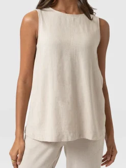Fashion Saint and Sofia Corinne Linen Tunic - Oatmeal