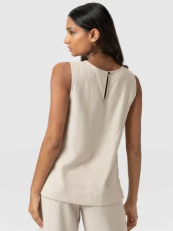 Fashion Saint and Sofia Corinne Linen Tunic - Oatmeal