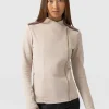 Clearance Saint and Sofia Cotton Biker Jacket - Light Beige - Gold Lurex Stripe