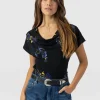 New Saint and Sofia Cowl Neck Tee - Blue Lily Gardens
