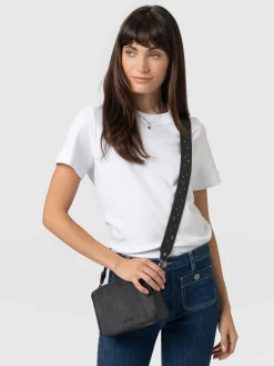 Best Saint and Sofia Cross Body Bag - Black Studded