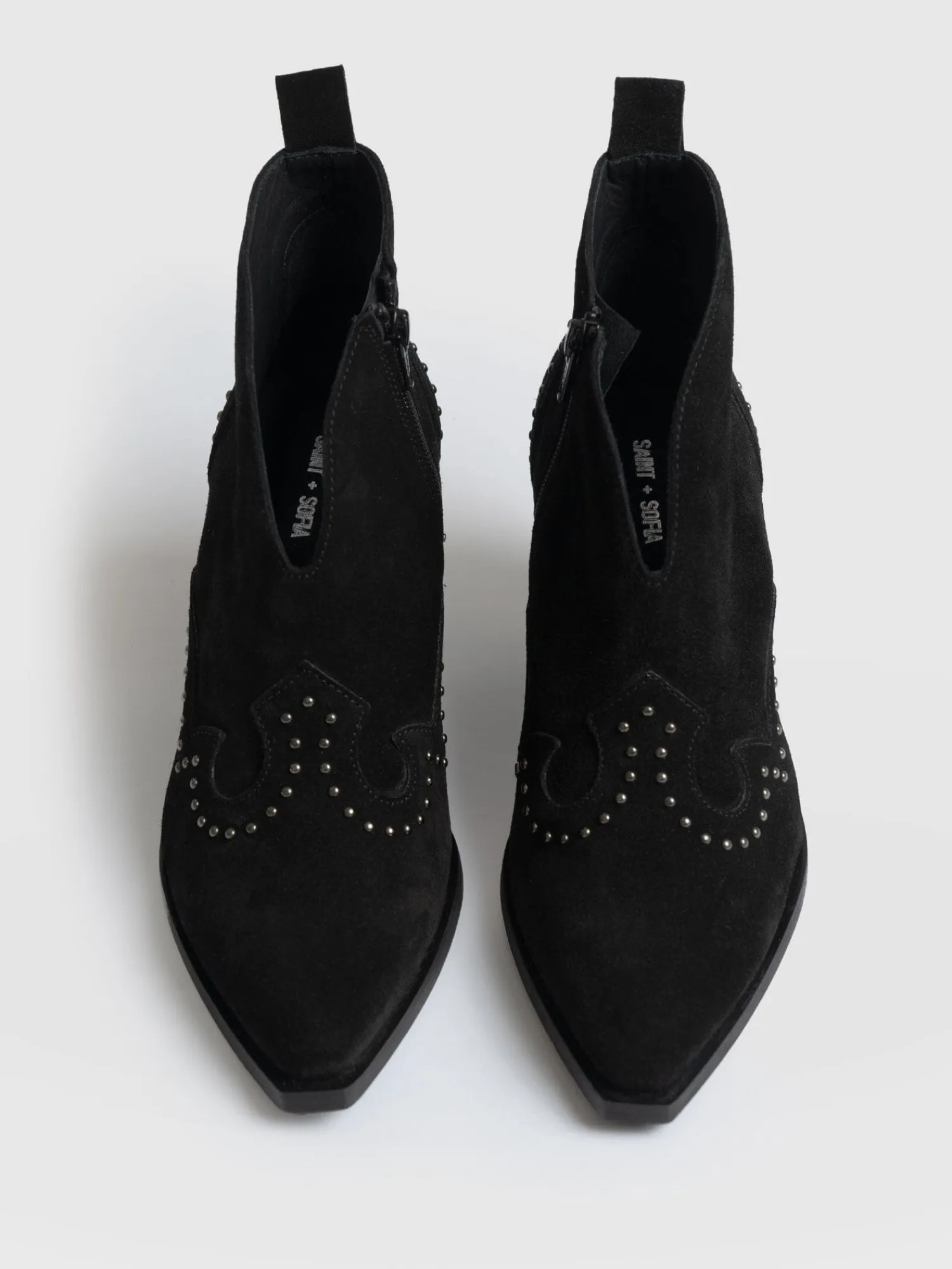 Hot Saint and Sofia Dallas Studded Ankle Boot - Black