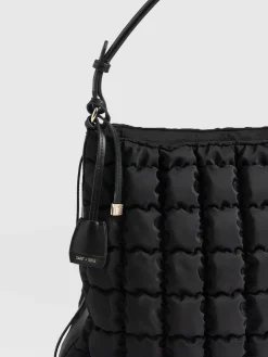 Fashion Saint and Sofia Darcey Puff Tote Bag - Black