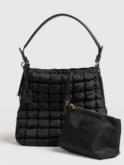 Fashion Saint and Sofia Darcey Puff Tote Bag - Black