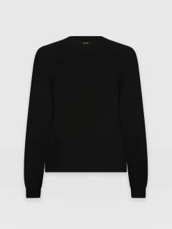 Online Saint and Sofia Diamond Knit Sweater - Black