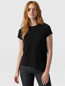 Online Saint and Sofia Easy Cotton Tee - Black