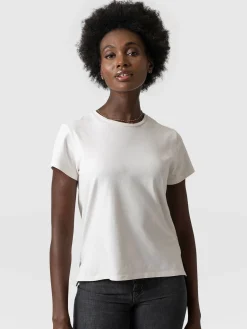 Discount Saint and Sofia Easy Cotton Tee - Cream