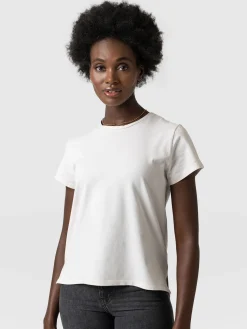 Discount Saint and Sofia Easy Cotton Tee - Cream