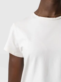 Discount Saint and Sofia Easy Cotton Tee - Cream