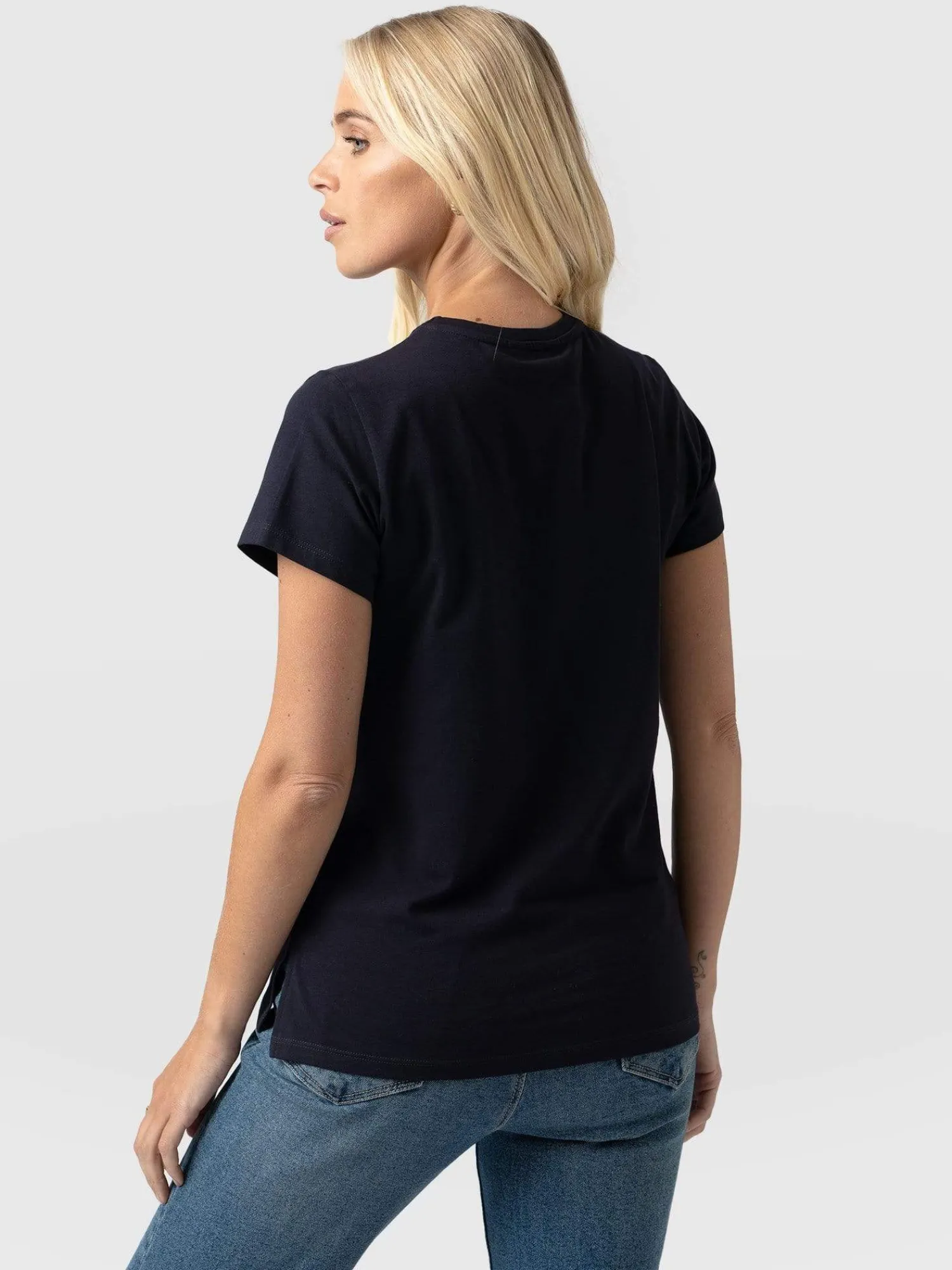 Discount Saint and Sofia Easy Cotton Tee - Navy