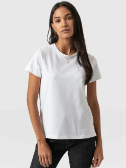 Online Saint and Sofia Easy Cotton Tee - White