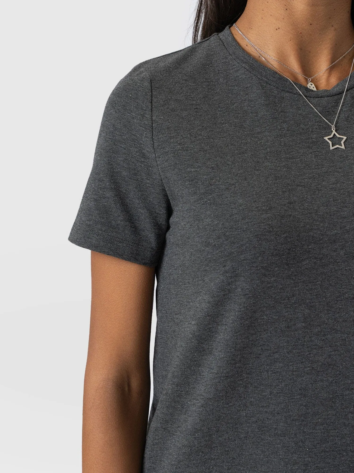 New Saint and Sofia Easy T-Shirt Midi Dress - Charcoal