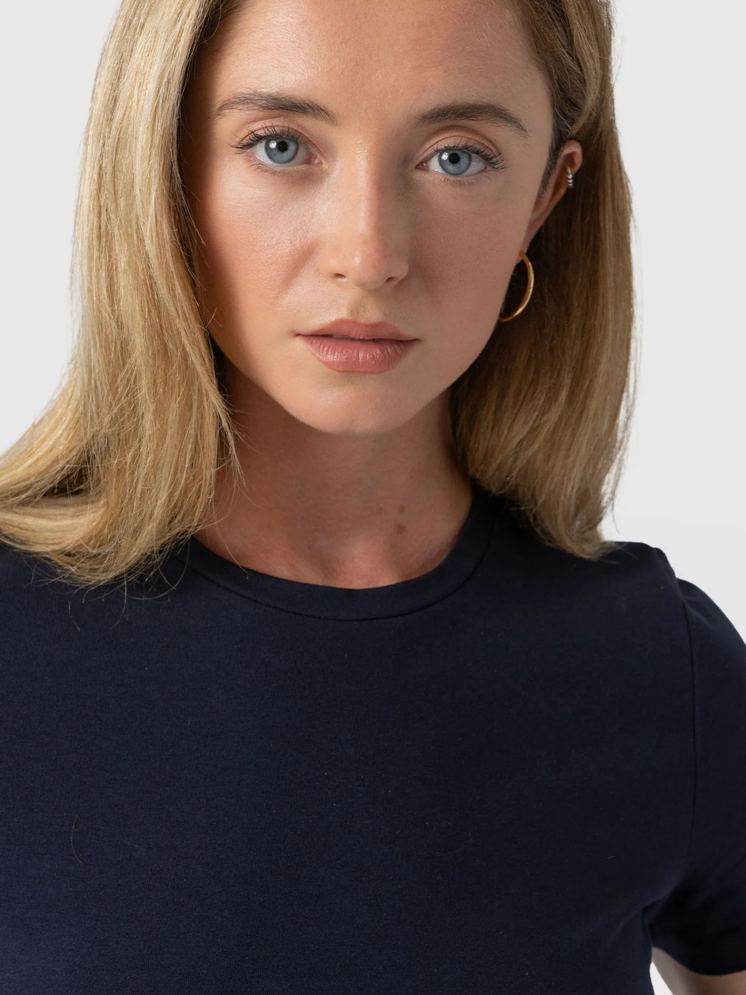 Outlet Saint and Sofia Easy T-Shirt Midi Dress - Navy