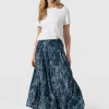 Best Saint and Sofia Eliza Pleated Skirt - Blue Marble