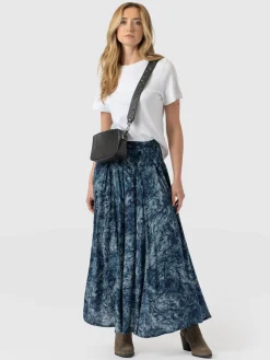 Best Saint and Sofia Eliza Pleated Skirt - Blue Marble
