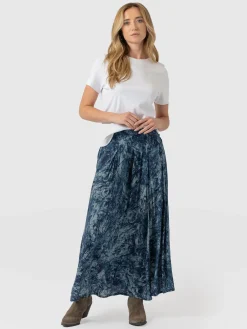 Best Saint and Sofia Eliza Pleated Skirt - Blue Marble
