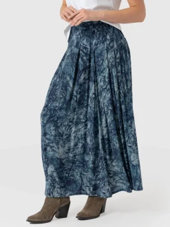 Best Saint and Sofia Eliza Pleated Skirt - Blue Marble