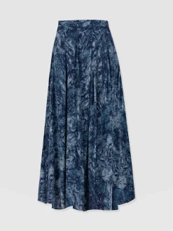 Best Saint and Sofia Eliza Pleated Skirt - Blue Marble