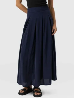 Hot Saint and Sofia Eliza Pleated Skirt - Navy