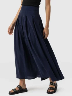 Hot Saint and Sofia Eliza Pleated Skirt - Navy