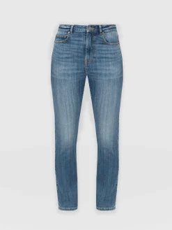 Hot Saint and Sofia Emma Straight Leg Jean - Mid Blue