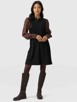 Fashion Saint and Sofia Esme Zip Up Dress - Brown Leopard