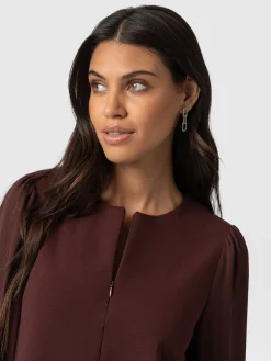 Fashion Saint and Sofia Esme Zip Up Dress - Maroon