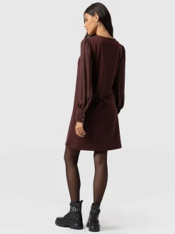 Fashion Saint and Sofia Esme Zip Up Dress - Maroon
