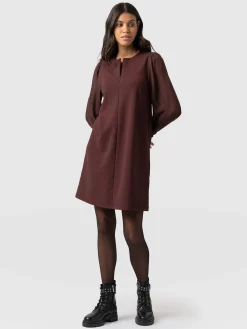 Fashion Saint and Sofia Esme Zip Up Dress - Maroon