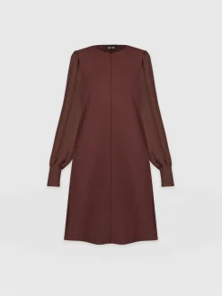 Fashion Saint and Sofia Esme Zip Up Dress - Maroon