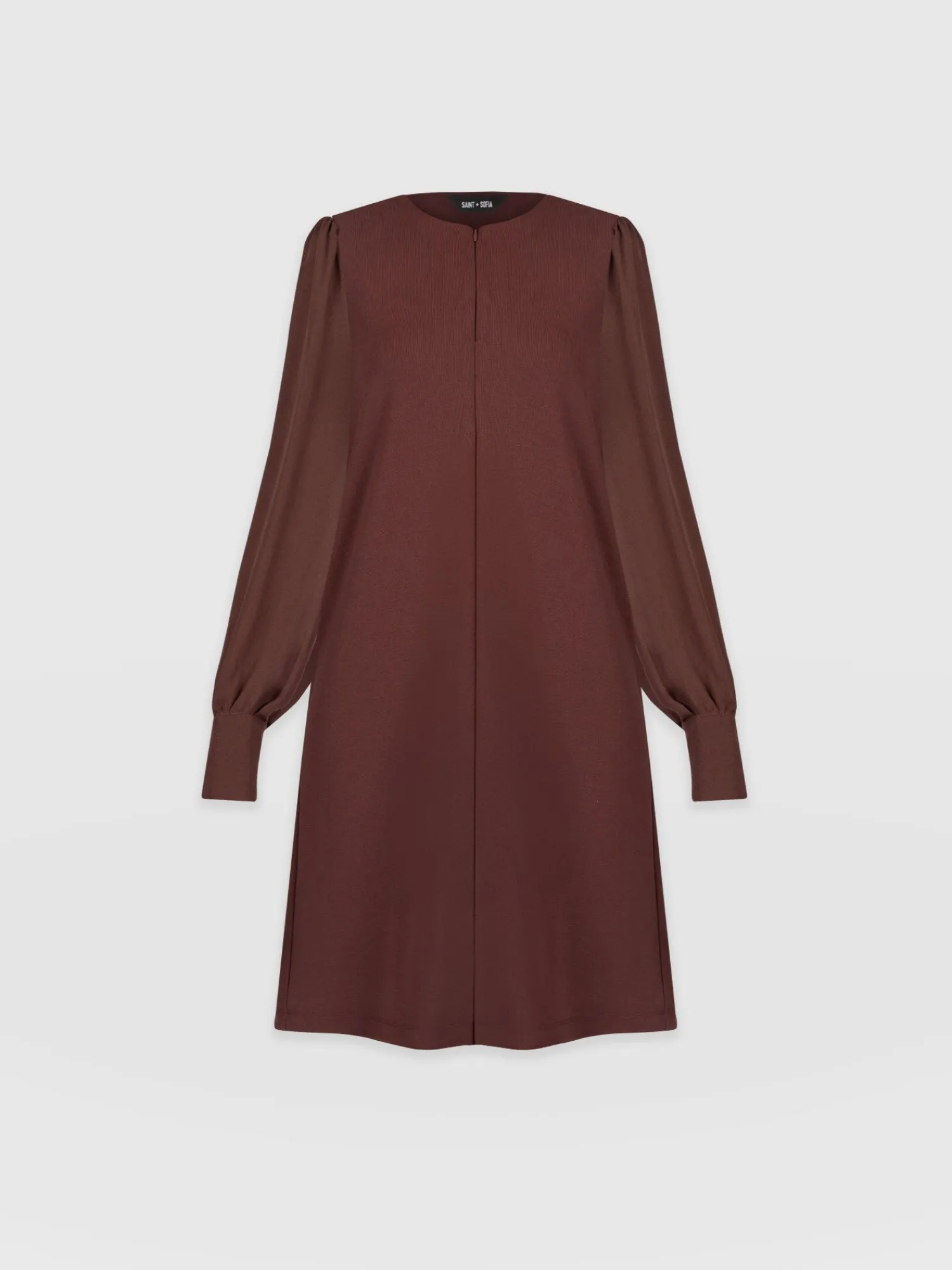 Fashion Saint and Sofia Esme Zip Up Dress - Maroon