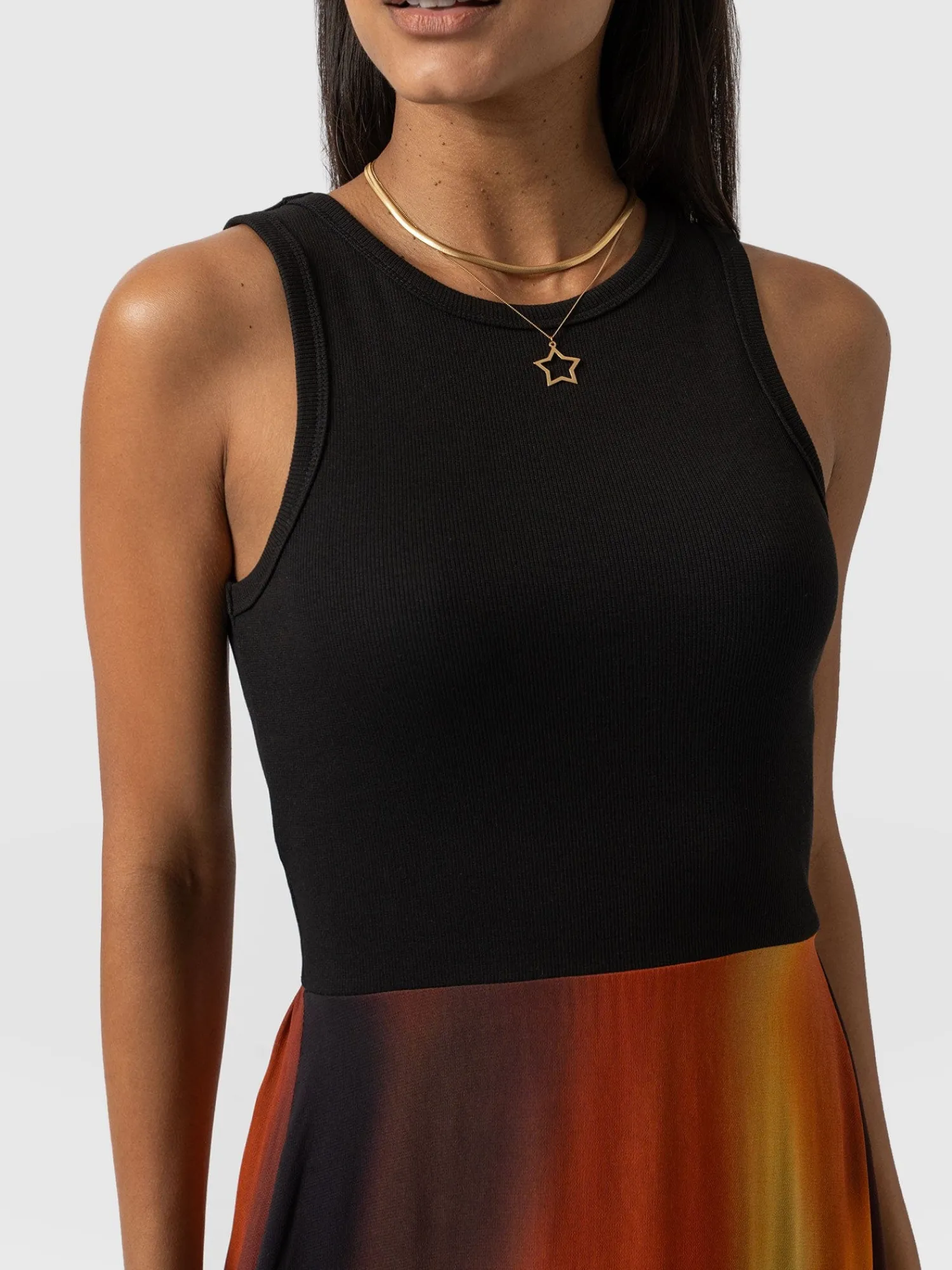 Fashion Saint and Sofia Etta Layered Dress - Amber Gradient