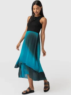 Fashion Saint and Sofia Etta Layered Dress - Blue coral