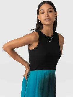 Fashion Saint and Sofia Etta Layered Dress - Blue coral