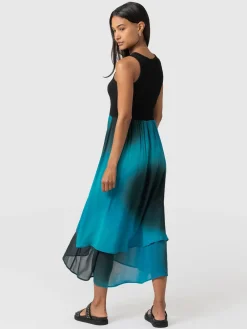 Fashion Saint and Sofia Etta Layered Dress - Blue coral