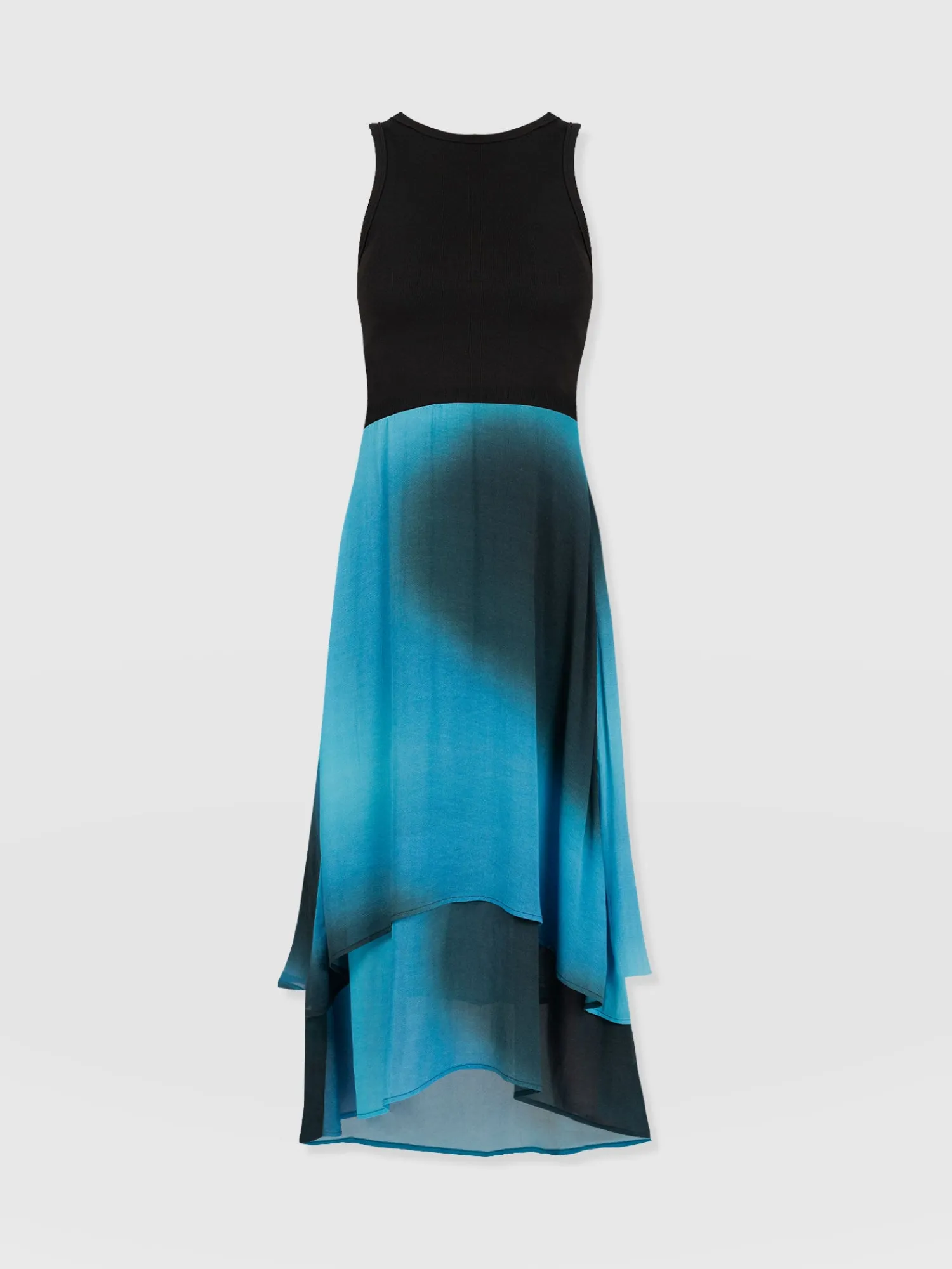 Fashion Saint and Sofia Etta Layered Dress - Blue coral