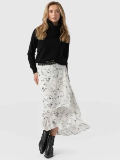 Best Saint and Sofia Etta Layered Skirt - White Floral