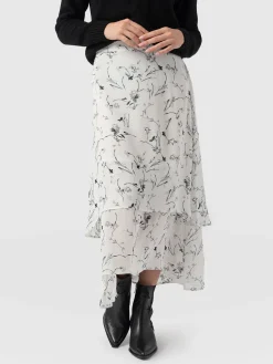 Best Saint and Sofia Etta Layered Skirt - White Floral