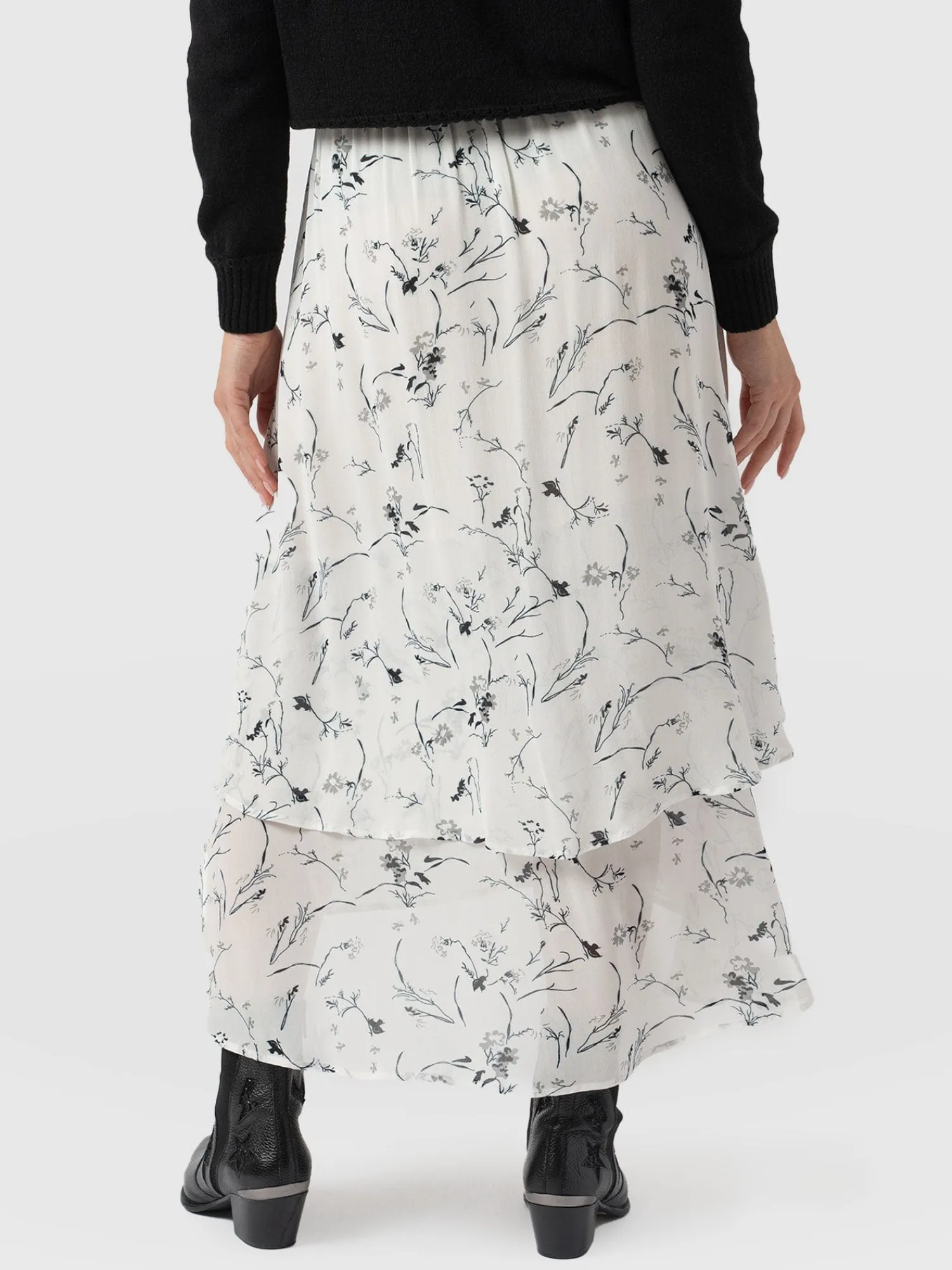 Best Saint and Sofia Etta Layered Skirt - White Floral