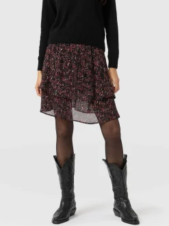 Discount Saint and Sofia Etta Mini Layered Skirt - Red Ditsy Leopard