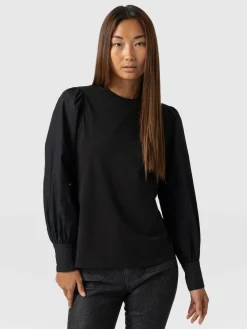 Hot Saint and Sofia Eva Mock Shirt - Black