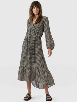 Outlet Saint and Sofia Evelyn High Low Dress - Monochrome Wave