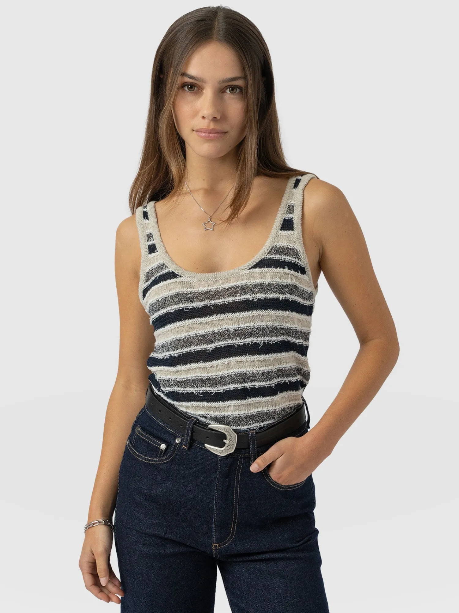 Best Saint and Sofia Fearne Knit Cami - Blue Stripe