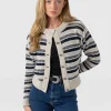 Sale Saint and Sofia Fearne Knit Cardigan - Blue Stripe